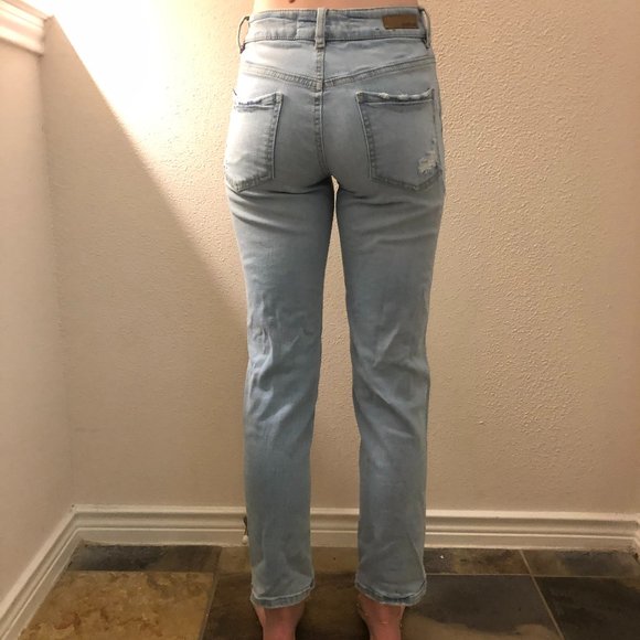 Garage Girlfriend Stretch Jeans distressed Sz 00 - Picture 2 of 3